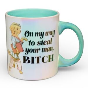 Dog "On My Way To Steal Your Man B*tch" Funny Ceramic Mug - NWT